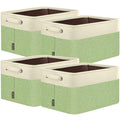 4 Pack Fabric Closet Storage Bins for Shelves (Green / 4PCS/X-Large-17x13x10.5)