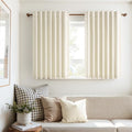 54 Inch Long Blackout Tiers Curtains for Small Window Cream Colored Custom Short Curtain Drapes for Livingroom Bedroom Thermal Insulated Linen Cafe Drapes 2 Panels (Cream / 52"W x 54"L (Pack of 2))