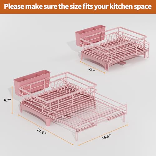Dish Drying Rack (Pink)