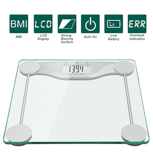BMI Scale for Body Weight Digital Bathroom Scales 0.1lb Silver (BMI Scale)