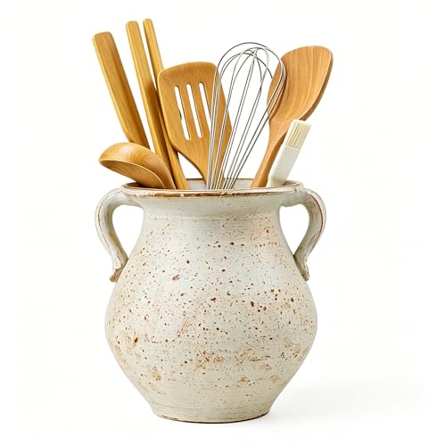Rustic Kitchen Utensil Holder for Countertop