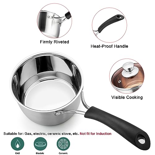 1qt & 2qt Saucepan with Lid (1QT+2QT)