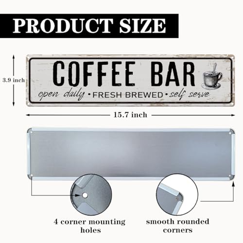 Coffee Bar Open Daily Sign (Coffee 02)