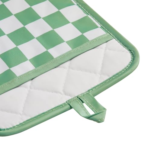 Sage Green Checkered Pot Holder (Sage Green)