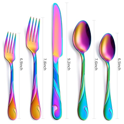 Rainbow Silverware Set (Rainbow / 40-Piece)
