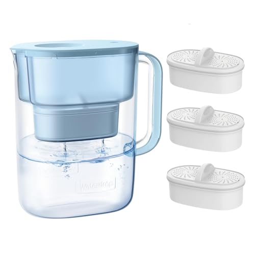 PT 07B Water Filter Pitcher with 3 Filters (Azure / Classic-3 Filters)