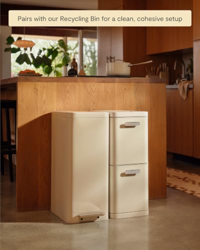 45L Slim Stainless Steel Step Trash Can (Emerald)