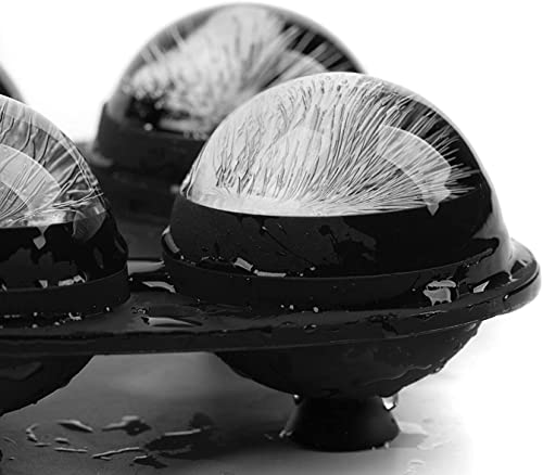 Large Silicone Premium Ice Trays (Black / 4 Sphere/6 Cube)