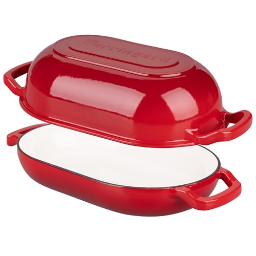 Enameled Cast Iron Sourdough Bread Oven (5 QT / Red)