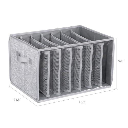 Pants Organizer Jeans Organizer for Closet (Grey Pattern)