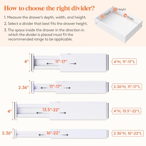 4" High Upgrade Drawer Divider (4"H, 11-17"L)