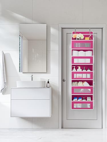 Over the Door Organizer for Bedroom (Rose Pink / 1 Pack (Standard))