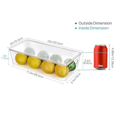 2pcs Clear Stackable Storage Bins with Lids (With Lid)