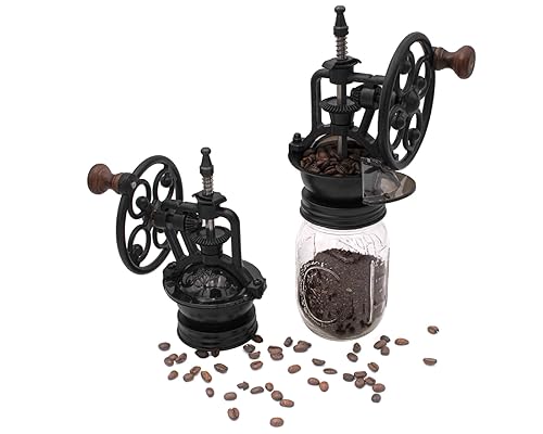 Vintage Reproduction Manual Coffee Grinder for Regular Mouth Mason Jars