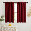 Blackout French Door Window Curtain Coverings (Burgundy Red / 29"W x 45"L (Pack of 2))