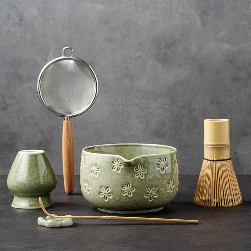 Matcha Whisk Set (Mottled Green)