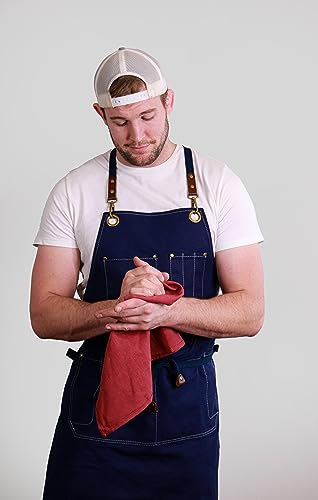 Canvas Kitchen Apron for Cooking (Navy)