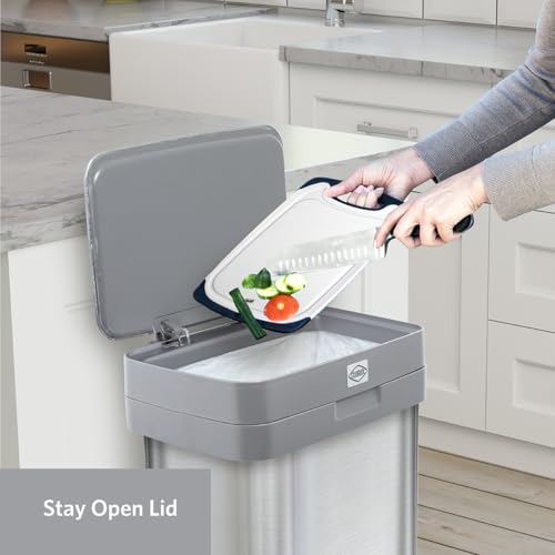 13 Gallon Trash Can (Stainless Step)