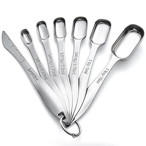 Heavy Duty Measuring Spoons Set Stainless Steel (Silver)