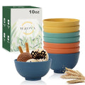 wheat straw small bowls 10oz set of 8 (10 oz / Navy blue,Green,Yellow,Orange)