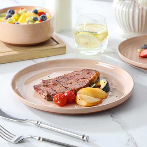 Plates and Bowls Sets (12 Pcs (Service for 4) / Pink)