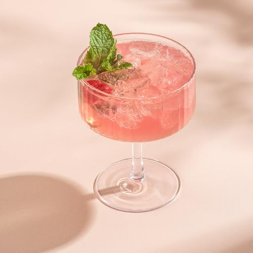 Elle Fluted 10oz Coupe Glass Set of 2 (Coupe Glasses)