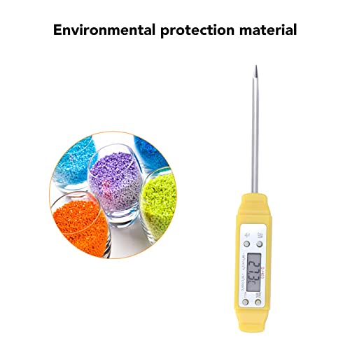 Digital Food Thermometer Automatic Calibration Pen High Accuracy Electronic Pocket Thermometer Yellow Home and Family Appliance and Decor (Yellow)