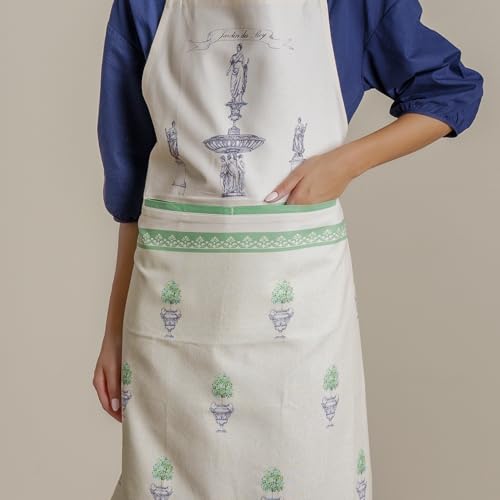 Aprons for women with Pocket 100% Cotton Pack of 1 (075 - Jardin Du Roy)