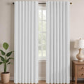 Blackout Curtains for Bedroom 108 Inches Long (Greyish White / 52"W x 108"L (Pack of 2))