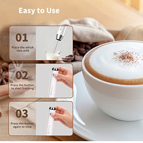 LunaFro Rechargeable Milk Frother (White)