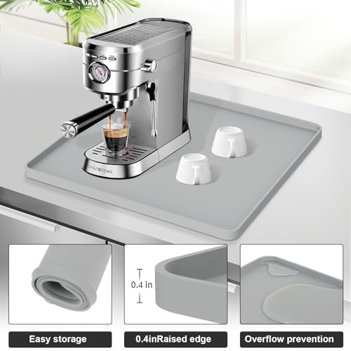 Silicone Coffee Mat 16"x16" (Gray)