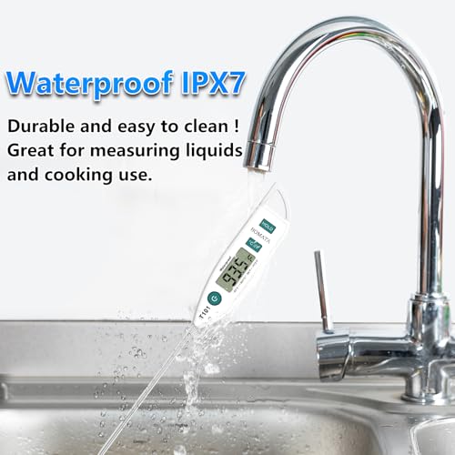 Digital Water Thermometer for Liquid (White)