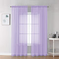 Lilac Sheer Curtains 72 Inch Length 2 Panels (Lilac / 42"W x 72"L (Pack of 2))
