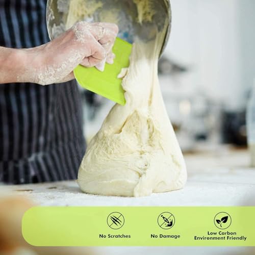 Dough Scraper Bench Scraper (30x18.5cm/11.8x7.3" / White+Yellow+Green)