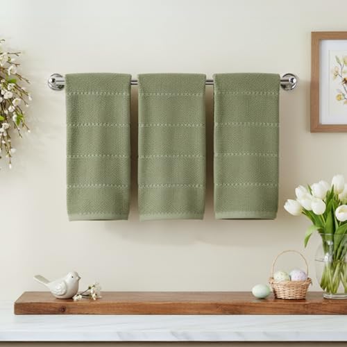 Dark Sage Green Kitchen Hand Dish Towels (Dark Sage)