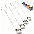 4 Pieces Stainless Steel Soup Ladle Metal Handle Ladle with Pouring Rim