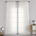 Ivory Sheer Curtains 120 Inches Long (Ivory / 42"W x 120"L (Pack of 2))