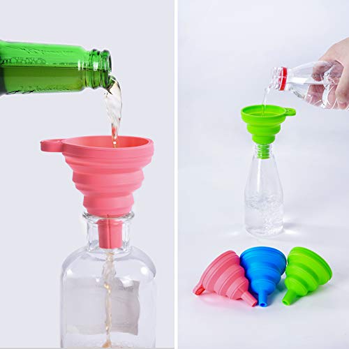 Kitchen Silicone Collapsible Funnel Set of 3