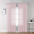 Sheer Blush Pink Curtains 90 inches Long 2 Panels (Blush Pink / 42"W x 90"L (Pack of 2))