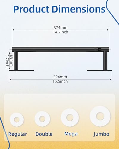 Paper Towel Holder Under Cabinet (Matte Black / Standard - Rectangle)
