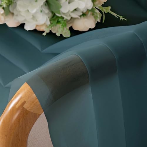Dusty Blue Sheer Curtains 84 Inches Long 2 Panels Set (40"W x 84"L (Pack of 2) / Dusty Blue)