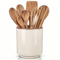 Minimalist Ceramic Utensil Holder White 5.5" (White / 5.5" / Minimalist)