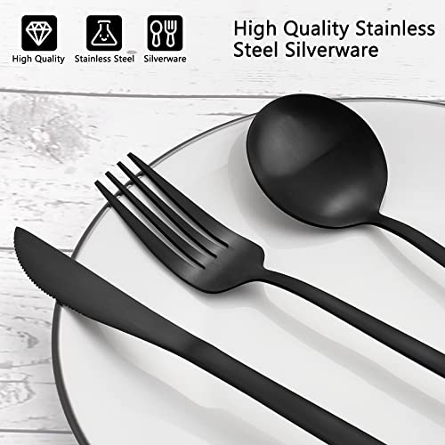 Matte Black Silverware Set (Matte Black)