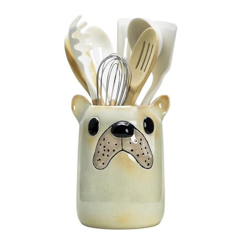 Ceramic Cartoon Animal Pattern Kitchen Utensil Holder (Bulldog)