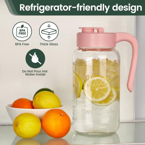 Mason Jar Pitcher (Pink)