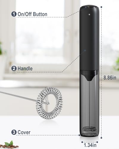 Rechargeable Milk Frother USB (black-3)