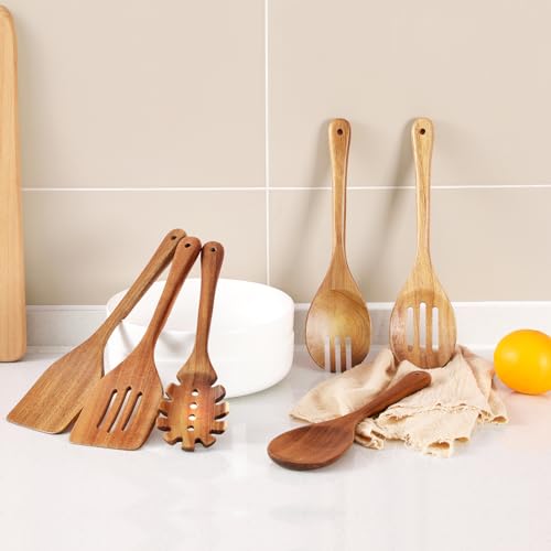 Wooden Cooking Utensils (6 PCS SET / Natural)