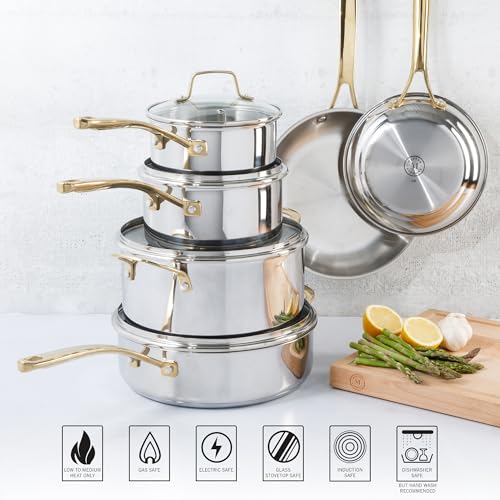Castelle 10 Piece 18 (Stainless Steel w/ Gold (10pc Set))