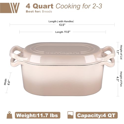 Oval Dutch Oven Pot with Lid (Latte)