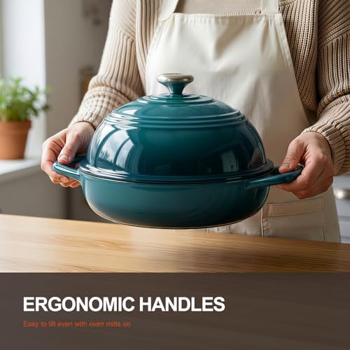 Enameled Cast Iron Dutch Oven (Bottle Green / 6 Quart)